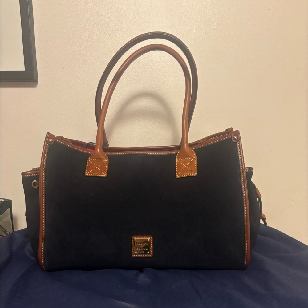 Dooney & Bourke Black and Tan Handbag